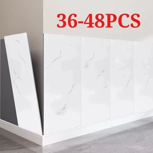 36-48X PVC Marble Tiles Wall Sticker Self-Adhesive Stick On Bathroom Decor - Picture 1 of 11