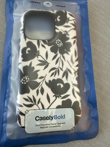 NEW Casely Bold Flex MagSafe iPhone 16 Pro Dark Fantasy Contrast Floral Case - Picture 1 of 6