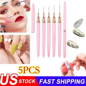 5-Piece Nail Art Liner Brushes Set – Gel Polish Painting & Fine Design Brush Kit - Picture 1 of 15
