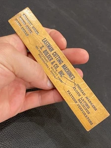 Vtg Eastman Cutting Machines S. Bolder & Co Philadelphia Advertising Wood Ruler - Picture 1 of 15