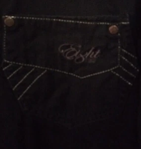 Eight 732 Shirt Men's XL Black Button Front Short Sleeves Collared Prime Cut - Picture 1 of 8