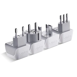 European Travel Adapter Set - Type C, E/F, G, L - 4pcs (CT-EU-4SET) - Picture 1 of 11
