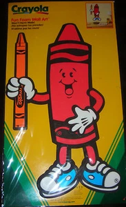 CRAYOLA BUNTSTIFT LUSTIGER SCHAUMSTOFF 18" KINDERZIMMER WANDKUNST BILD ZIMMER DEKOR - Bild 1 von 1