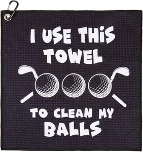 Golf Towel I Use This Towel to Clean My Balls Funny Golf Microfiber Cleaning - Picture 1 of 3