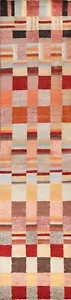 Modern Gabbeh Kashkoli Oriental Runner Rug Hand-knotted Hallway 2' 8" x 12' 11" - Picture 1 of 12