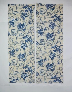 2 pezzi di tessuto vintage giapponese stampato floreale. 13" x 39" ciascuno. F-254 - Foto 1 di 12