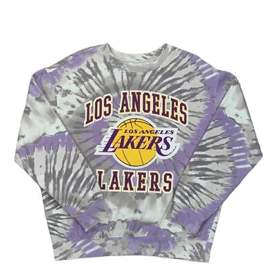 NBA Baloncesto WMS Los Angeles Lakers Púrpura Gris Tie Dye Sudadera Talla Mediana Foto 1 de 3