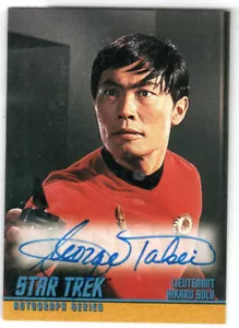 STAR TREK THE ORIGINAL SERIES SEASON 2 A33 GEORGE TAKEI AS MIRROR SULU AUTOGRAPH - Picture 1 of 2