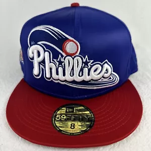 NUEVA ERA 5950 SOMBRERO AJUSTADO PHILADELPHIA PHILLIES PARCHE LATERAL SATINADO COMPLETO TALLA 8 - Imagen 1 de 5