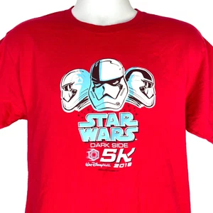 Walt Disney World Star Wars Dark Side 5k Run 2018 T-Shirt sz Medium Stormtrooper - Picture 1 of 3