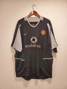 Manchester United 2002 2003 2004 Away Dri-Fit Black Size XL - Picture 1 of 9