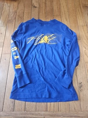 Air Jordan Shirt Boys Small Blue Flight Long Sleeve Shirt - Image 1 of 3