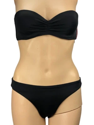 VICTORIAS SECRET CONJUNTO TRAJE DE BAÑO BIKINI TOP 32C + PARTE INFERIOR DE BIKINI PEQUEÑO NEGRO NUEVO CON ETIQUETAS Foto 1 de 2