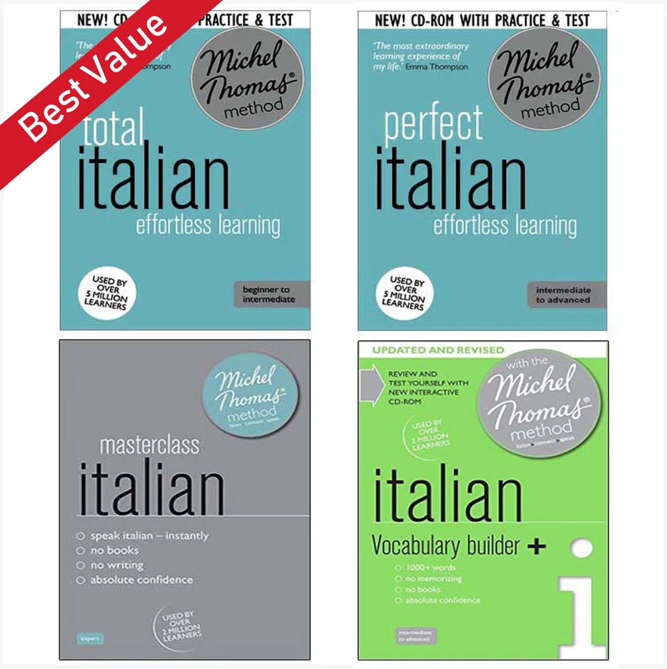Michel Thomas Total Italian, Perfect ,Masterclass, & Vocab + *ALL 4 COURSES* - Image 1 of 1