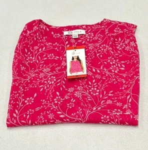 Cristina B Women's V-Neck Sleeveless Top, Beetroot Purple / White, Size M - Picture 1 of 2