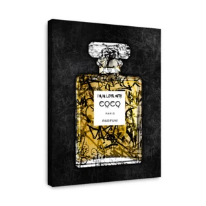 Perfume Bottle Art, Fashion Canvas Print, Wall Art, Gift for Her, Fashion Art - Picture 1 of 9