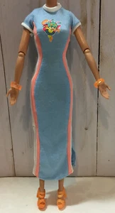 Barbie Puppenkleidung Konvolut langes Freizeitkleid mit Schuhen & Schmuck dazu - Mattel - Bild 1 von 5