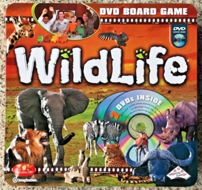 Imagination WildLife DVD Board Game In Tin, 2-4 Players Ages 8+ - Image 1 of 4