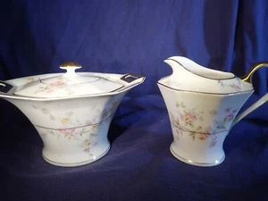 VINTAGE THEODORE HAVILAND ROSAMONDE CREAM & SUGAR SET - Picture 1 of 6