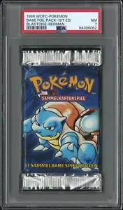 PSA 7 Base Set ALEMÁN 1ª Edición Sellado Pokemon Booster Pack Blastoise - Imagen 1 de 2
