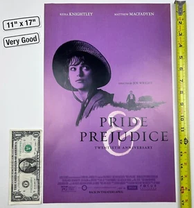 Pride and Prejudice 20th Anniversary 11 x 17 Poster Keira Knightly 2025 - Picture 1 of 5
