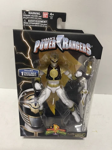 Bandai Mighty Morphin Power Rangers Legacy White Ranger  6.5" Figure Brand New Cover