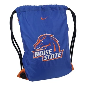BOISE STATE BRONCOS Backpack Adult Blue TEAM NIKE Drawstring Logo Stitched Gym - Picture 1 of 10