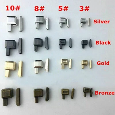 5 Sets Metal Zipper Bottom Slider Zipper Stopper Repair Tool for Coat DIY Sewing - Image 1 of 4