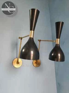 Applique luce metà secolo 50 italiano Stilnovo applique coppia illuminazione lettura - Foto 1 di 5