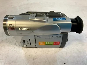 Canon Elura 70 MiniDV Camcorder Silver 1.3MP 2.5" Screen 18X Optical Zoom (F2D*) - Picture 1 of 7