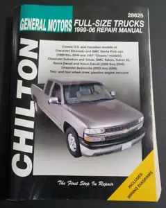 Camiones de tamaño completo Chilton GM General Motors 1999-06 manual de reparación 28625 servicio - Imagen 1 de 2