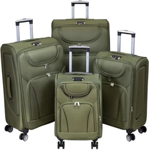 Nylon Trolley Rollkoffer Dehnfalte 360° aufrecht rollbar Maribor Grün M bis XXL - Bild 1 von 17