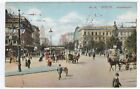 1911 Berlin Germany Busy Street Scene to Chicago IL VINTAGE Photo Postcard