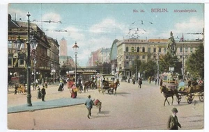 1911 Berlín Alemania concurrida escena callejera a Chicago IL postal fotográfica de colección - Imagen 1 de 2