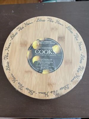 Bambú Lazy Susan 9.7" Diámetro NUEVO Sin Abrir Cook’s Supply Co Bendice Esta Casa Foto 1 de 4