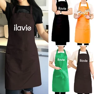 Adjustable aprons for women or Man with pockets Waterproof Kitchen Cooking Apron - Picture 1 of 11