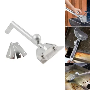 Gewerbe Grillschaber Flach Grillplatte Top Grill Schaber Reinigungswerkzeug & 4 Klingen - Bild 1 von 12
