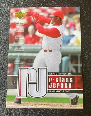 Ken Griffey Jr. 2004 Upper Deck r-class GUame Used jersey card  Cincinnati Reds - Image 1 of 2