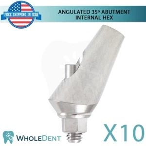 10x Estética Angulada 35º Pilar Titanio Conexión Hexagonal Int 2.42mm Dental - Imagen 1 de 6