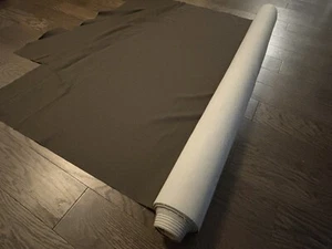 Large Roll Remnant Designer Brown Textured Vinyl Fabric 8 Yards Pleather - Picture 1 of 4