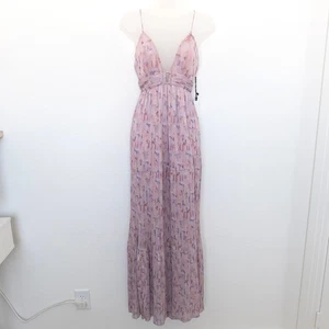 ASTR The Label Womens Dress Size M Pink Minari Pleated Maxi Boho Romantic - Picture 1 of 6