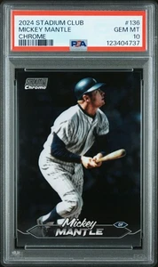 Mickey Mantle 2024 Topps Stadium Club Chrome #136 PSA 10 - Bild 1 von 2