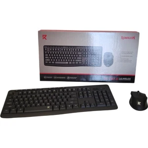 Redragon BS-7367-B Wireless Keyboard Mouse Bundle 2.4G Black - Picture 1 of 11