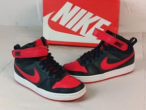 Nike Court Borough Mid 2 GS Kids Shoes Size 7Y Color Red & Black CD7782-003 - Picture 1 of 15