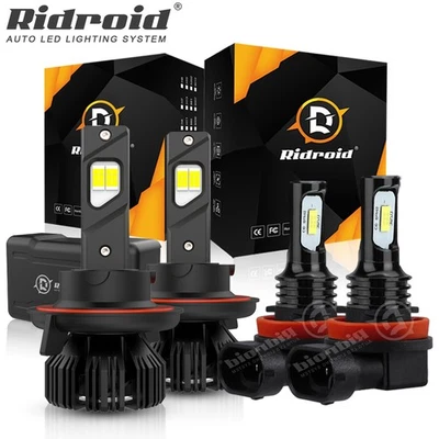 For Nissan Sentra 2004-2012 LED Headlight Hi/Lo Beam + Fog Light Bulbs Combo Kit Foto 1 de 4