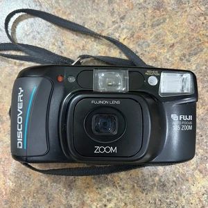 Fuji Discovery 185 Zoom 35mm Film Fujinon Lens Zoom Camera Auto Focus TESTED - Picture 1 of 15