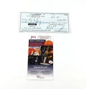 Walt Cunningham Firmado Cancelado Cheque NASA Apolo 7 Astronauta JSA Automático DA056910 - Imagen 1 de 3