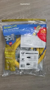 CONECTOR DE GAS ARTESANAL LATÓN PARA HORNO O ESTUFA 48" X 5/8" NUEVO - Imagen 1 de 5