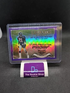 Deion Sanders How Legends are Made 1/1 Vibrance Leaf Pre-Production Proof Purple - Picture 1 of 1