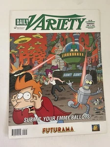 Futurama Daily Variety Magazin Cover 2002 - Fry - Bender - Leela Matt Groening - Bild 1 von 4
